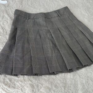 Elegant Checkered A-Line Skirt